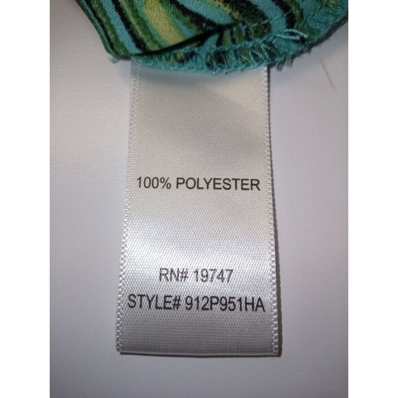 Women's Tropical Floral Blue Pink Blouse Size Medium - Picture 5 of 6